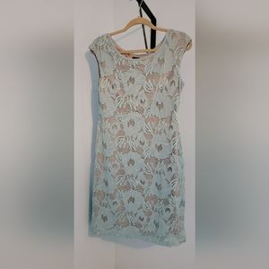 Lace, cap sleeve dress